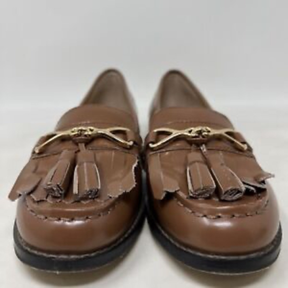 Talbots LAURA TASSELED LEATHER LOAFERS Brown Size 7 - Picture 3 of 11